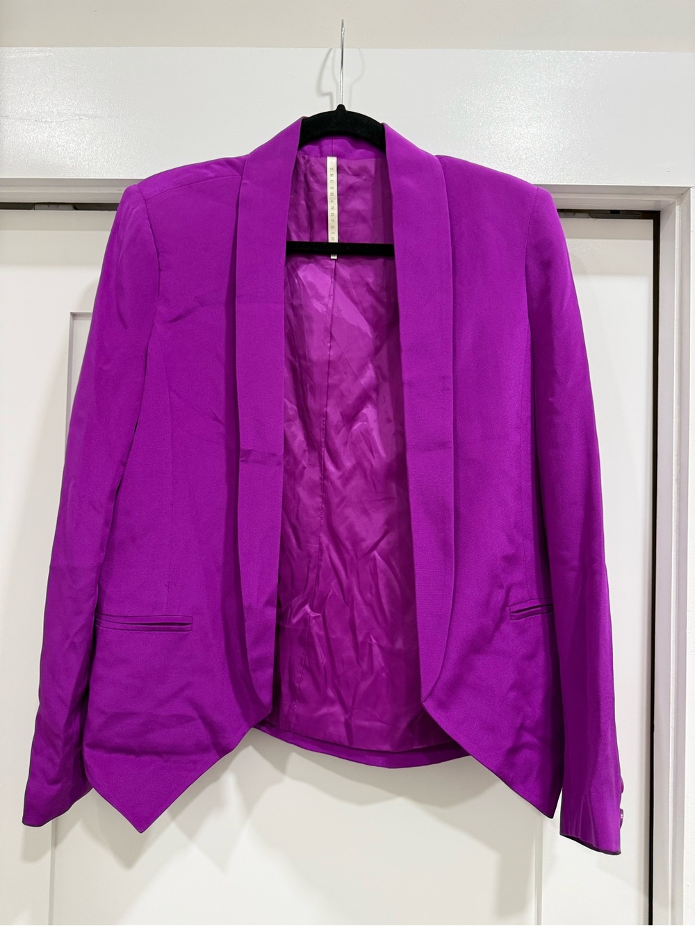 Purple Open-Front Women's Blazer